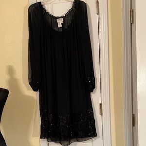 Elegant Black Long Sleeve Dress